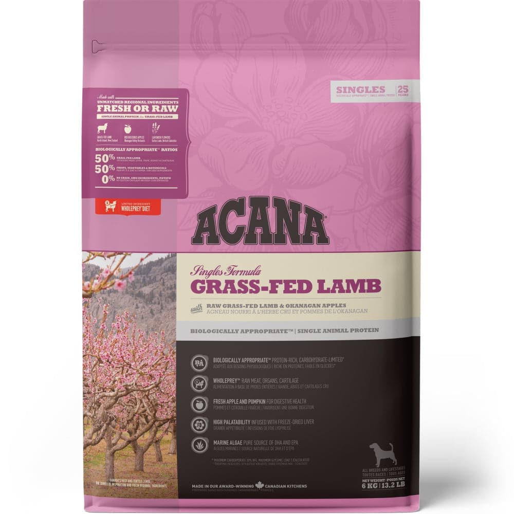 Image showcasing Buy Acana Grass Fed Lamb Dog Dry Food - Pawsandpaws.com