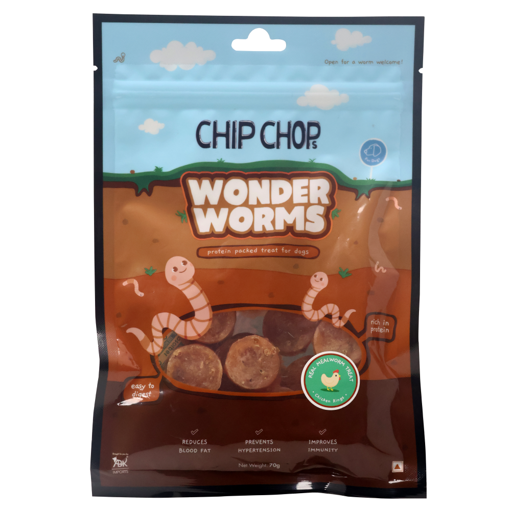 Buy Chip Chops Wonder Worms Dog Treats Chicken Rings with Real Mealworm